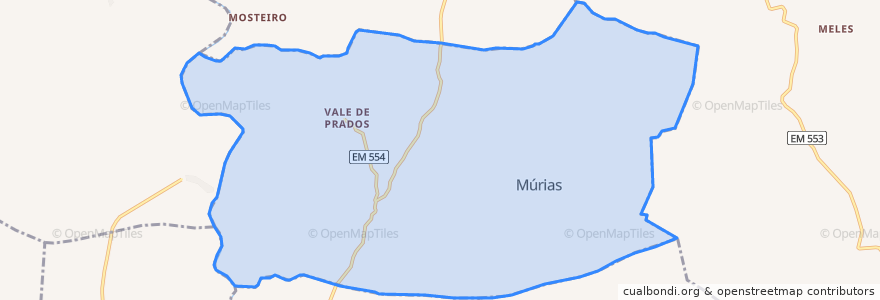 Mapa de ubicacion de Múrias.