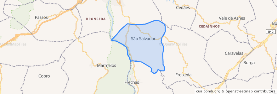 Mapa de ubicacion de São Salvador.