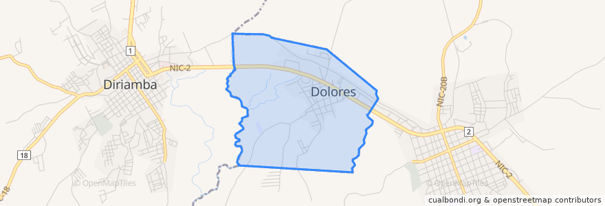 Mapa de ubicacion de Dolores.