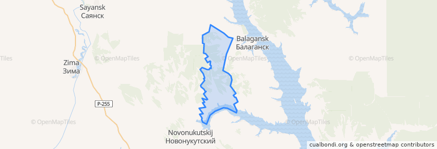 Mapa de ubicacion de сельское поселение Новоленино.