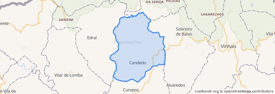 Mapa de ubicacion de Candedo.