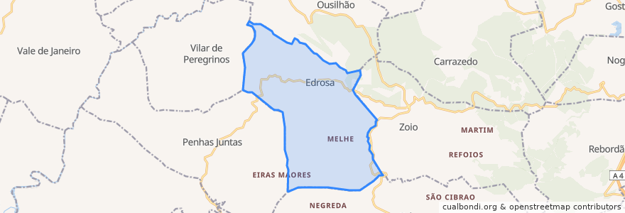 Mapa de ubicacion de Edrosa.