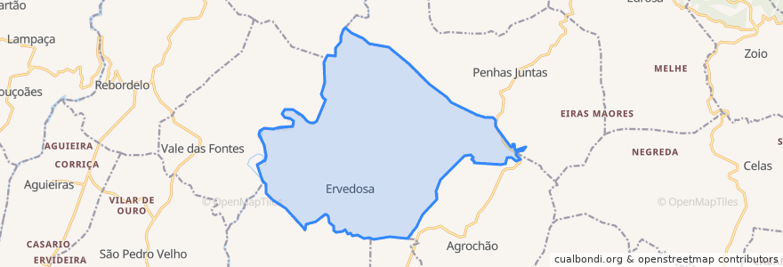 Mapa de ubicacion de Ervedosa.