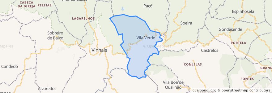 Mapa de ubicacion de Vila Verde.