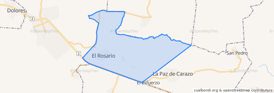 Mapa de ubicacion de El Rosario.