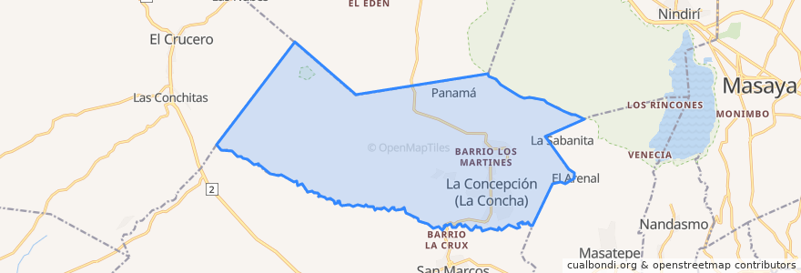 Mapa de ubicacion de La Concepción.