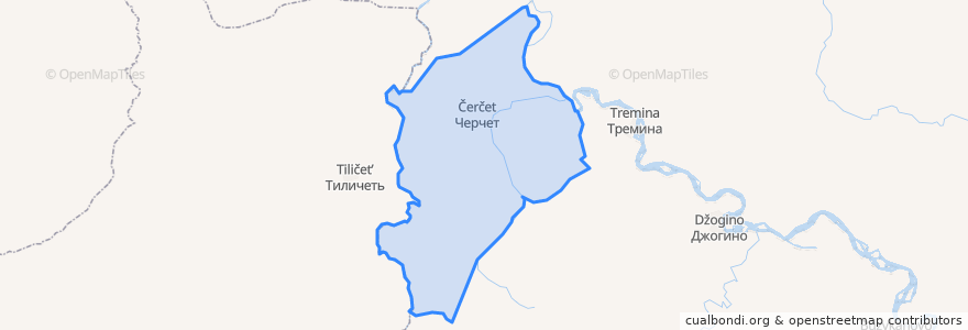 Mapa de ubicacion de Черчетское сельское поселение.