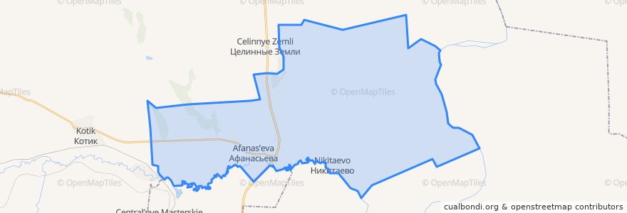 Mapa de ubicacion de Афанасьевское сельское поселение.
