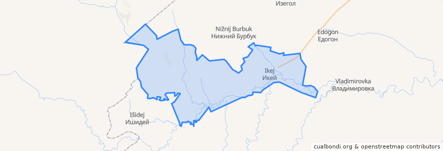 Mapa de ubicacion de Икейское сельское поселение.