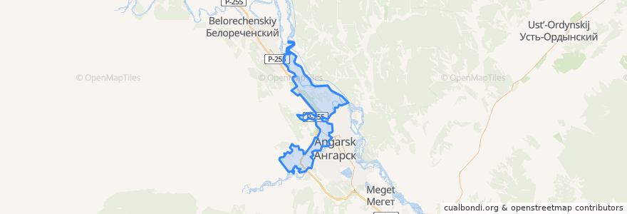 Mapa de ubicacion de Железнодорожное сельское поселение.