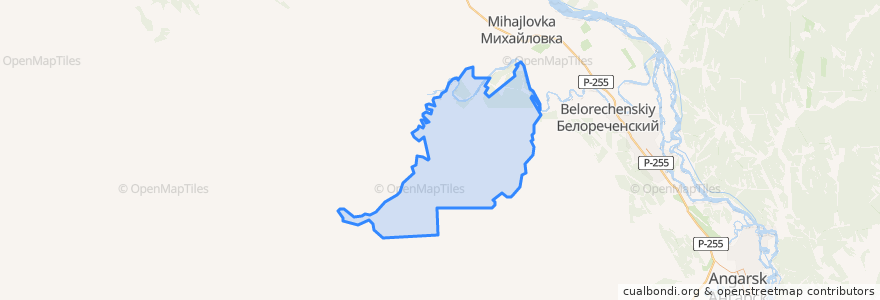 Mapa de ubicacion de Мишелёвское городское поселение.