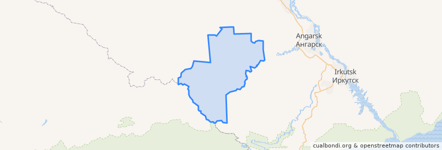 Mapa de ubicacion de Раздольинское сельское поселение.