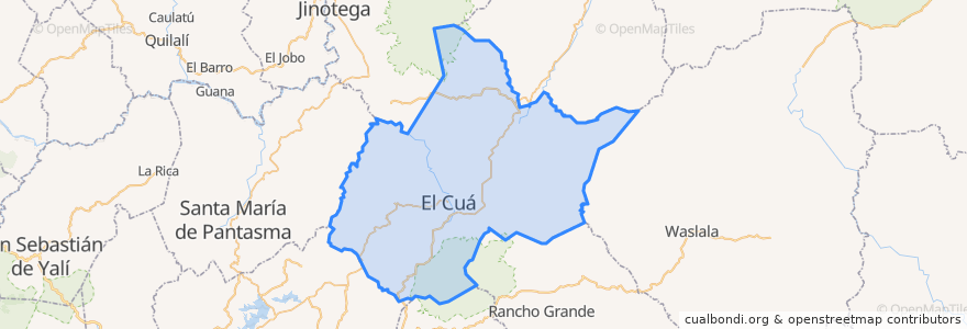 Mapa de ubicacion de El Cuá.