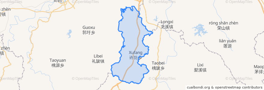 Mapa de ubicacion de 许坊乡.