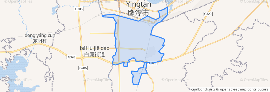 Mapa de ubicacion de 东湖街道.