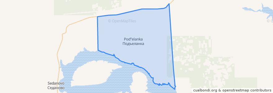 Mapa de ubicacion de Подъеланское сельское поселение.