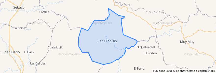 Mapa de ubicacion de San Dionisio.