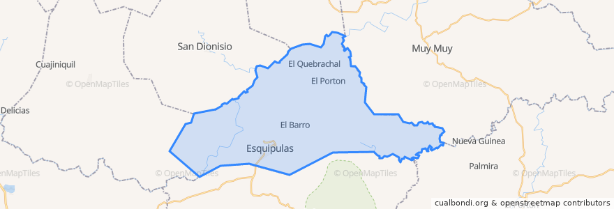 Mapa de ubicacion de Esquipulas.