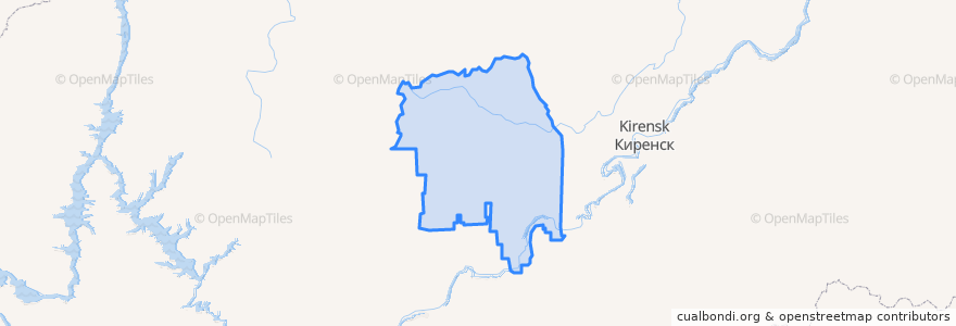 Mapa de ubicacion de Верхнемарковское сельское поселение.