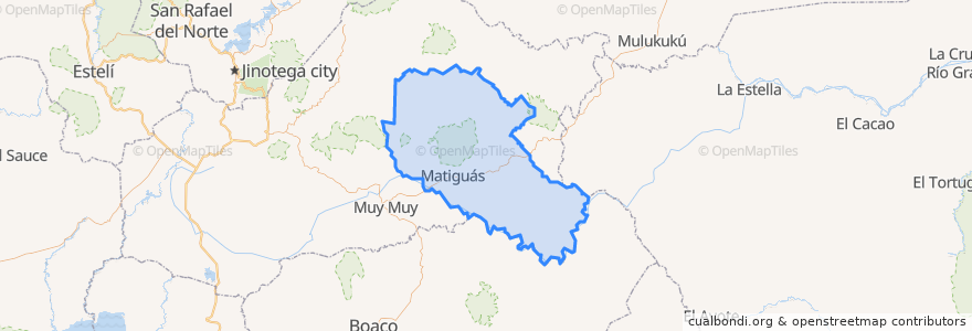 Mapa de ubicacion de Matiguás.