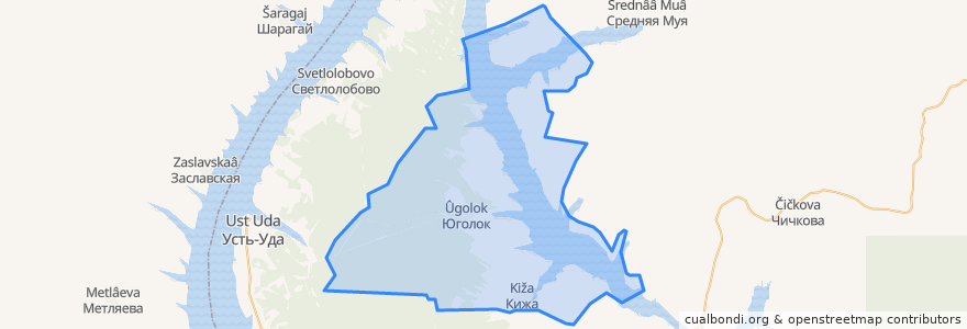 Mapa de ubicacion de Юголокское сельское поселение.