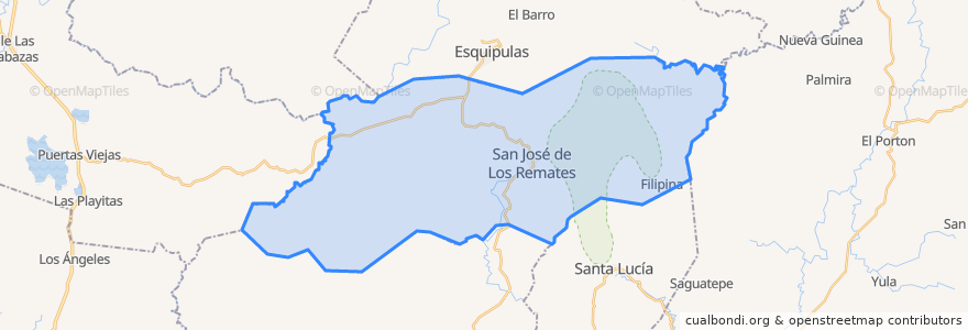 Mapa de ubicacion de San José de los Remates.