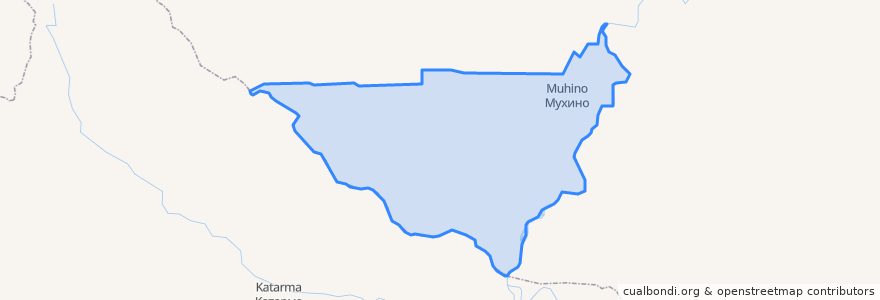 Mapa de ubicacion de Мухинское сельское поселение.