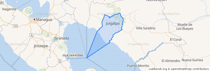 Mapa de ubicacion de Juigalpa.