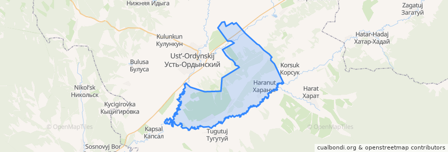 Mapa de ubicacion de Алужинское сельское поселение.