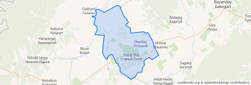Mapa de ubicacion de Олойское сельское поселение.