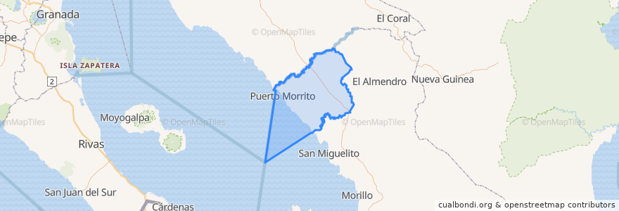 Mapa de ubicacion de Morrito.