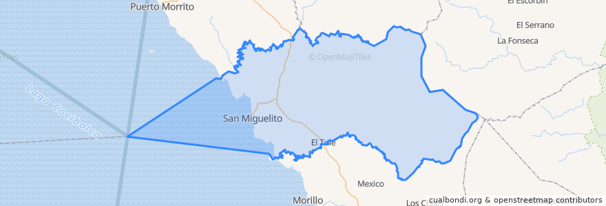 Mapa de ubicacion de San Miguelito.