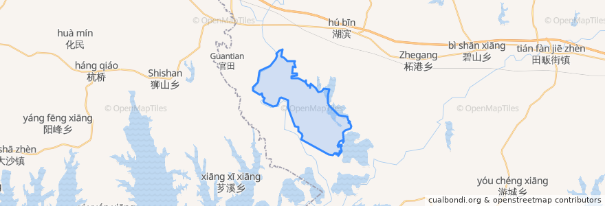 Mapa de ubicacion de 鸦鹊湖乡.