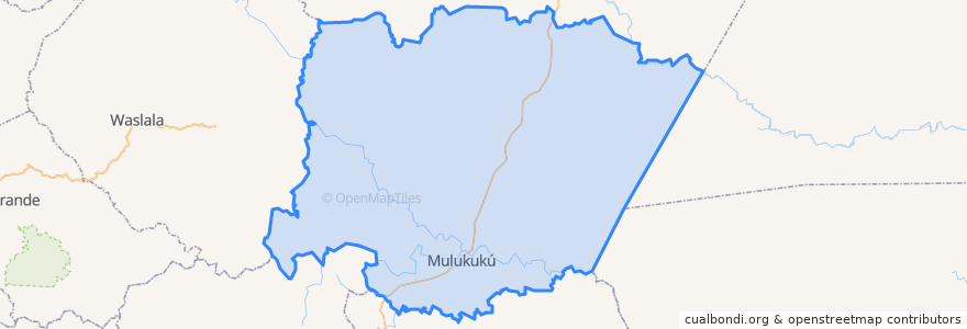 Mapa de ubicacion de Mulukukú.