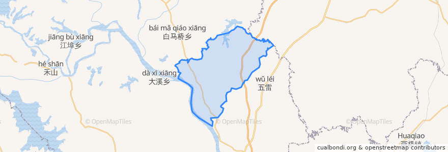 Mapa de ubicacion de 杨埠镇.