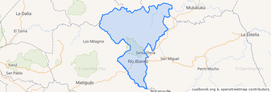 Mapa de ubicacion de Río Blanco.