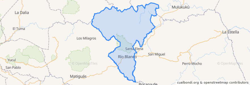 Mapa de ubicacion de Río Blanco (Municipio).