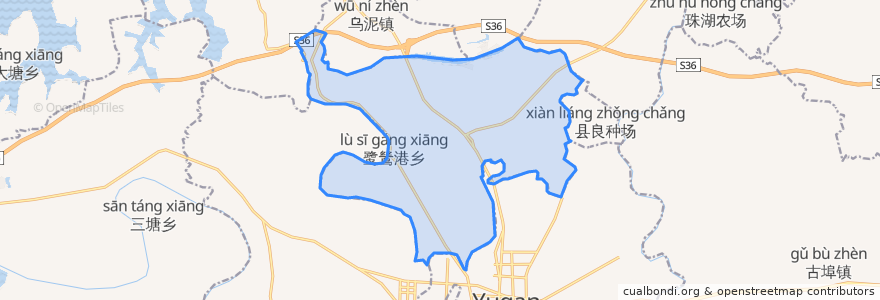 Mapa de ubicacion de 鹭鸶港乡.