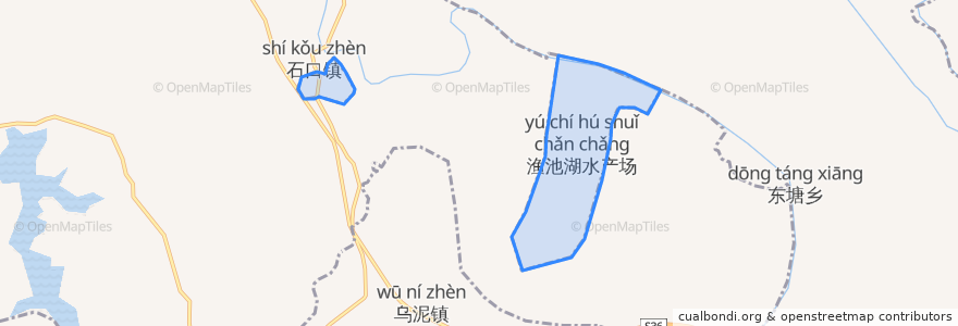 Mapa de ubicacion de 渔池湖水产场.