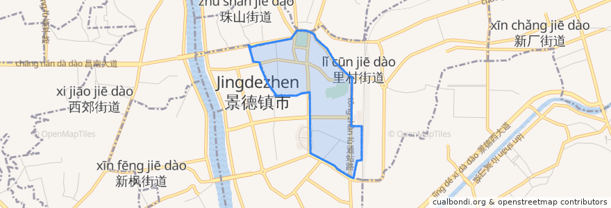 Mapa de ubicacion de Zhoulukou Subdistrict.