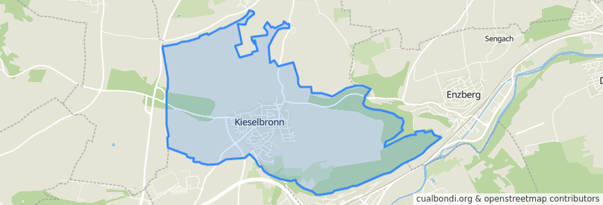 Mapa de ubicacion de Kieselbronn.