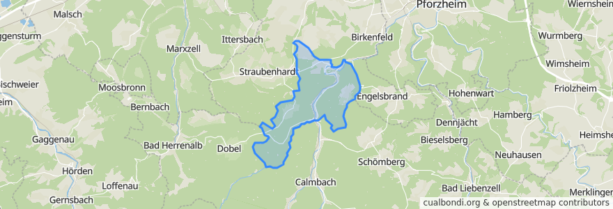 Mapa de ubicacion de Neuenbürg.