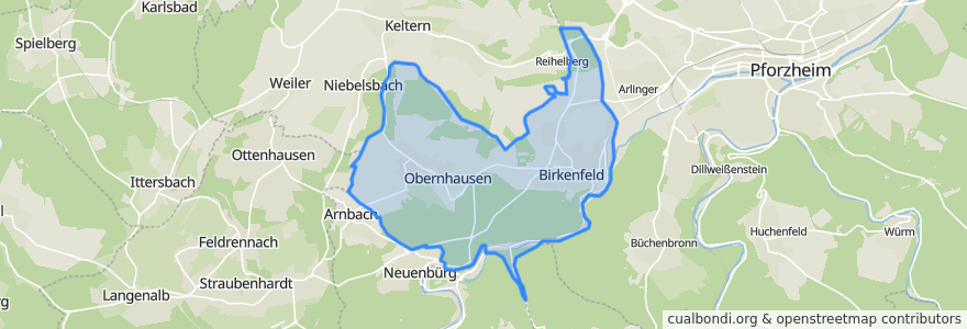 Mapa de ubicacion de Birkenfeld.