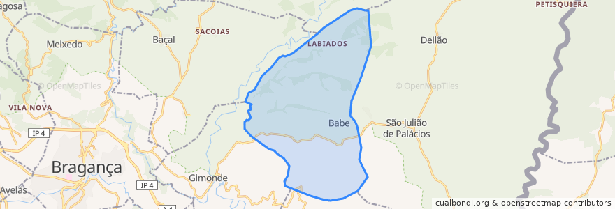 Mapa de ubicacion de Babe.