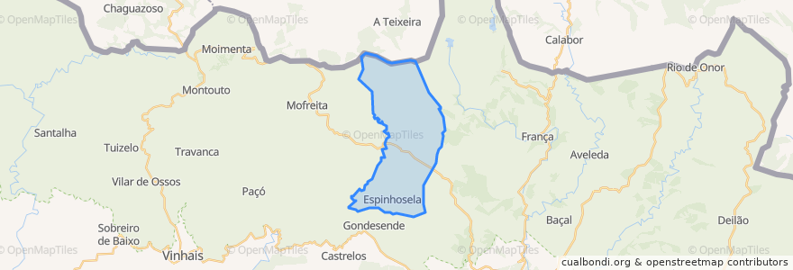 Mapa de ubicacion de Espinhosela.