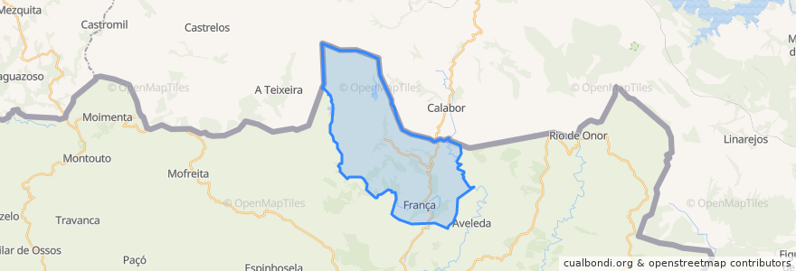 Mapa de ubicacion de França.