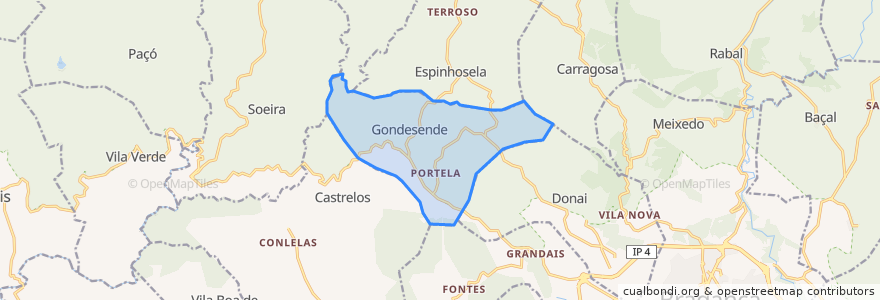 Mapa de ubicacion de Gondesende.