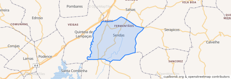 Mapa de ubicacion de Sendas.