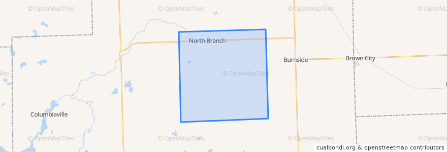 Mapa de ubicacion de North Branch Township.