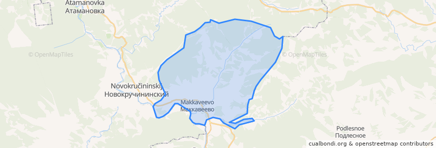 Mapa de ubicacion de Маккавеевское сельское поселение.